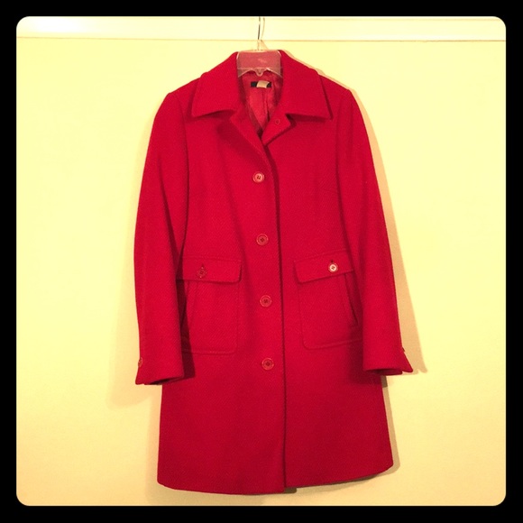 Red J.Crew coat - Picture 1 of 7